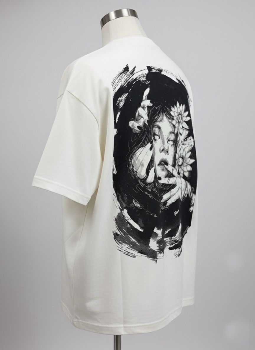 GOTHIC BLOOM OVERSIZED GRAPHIC T-SHIRT
