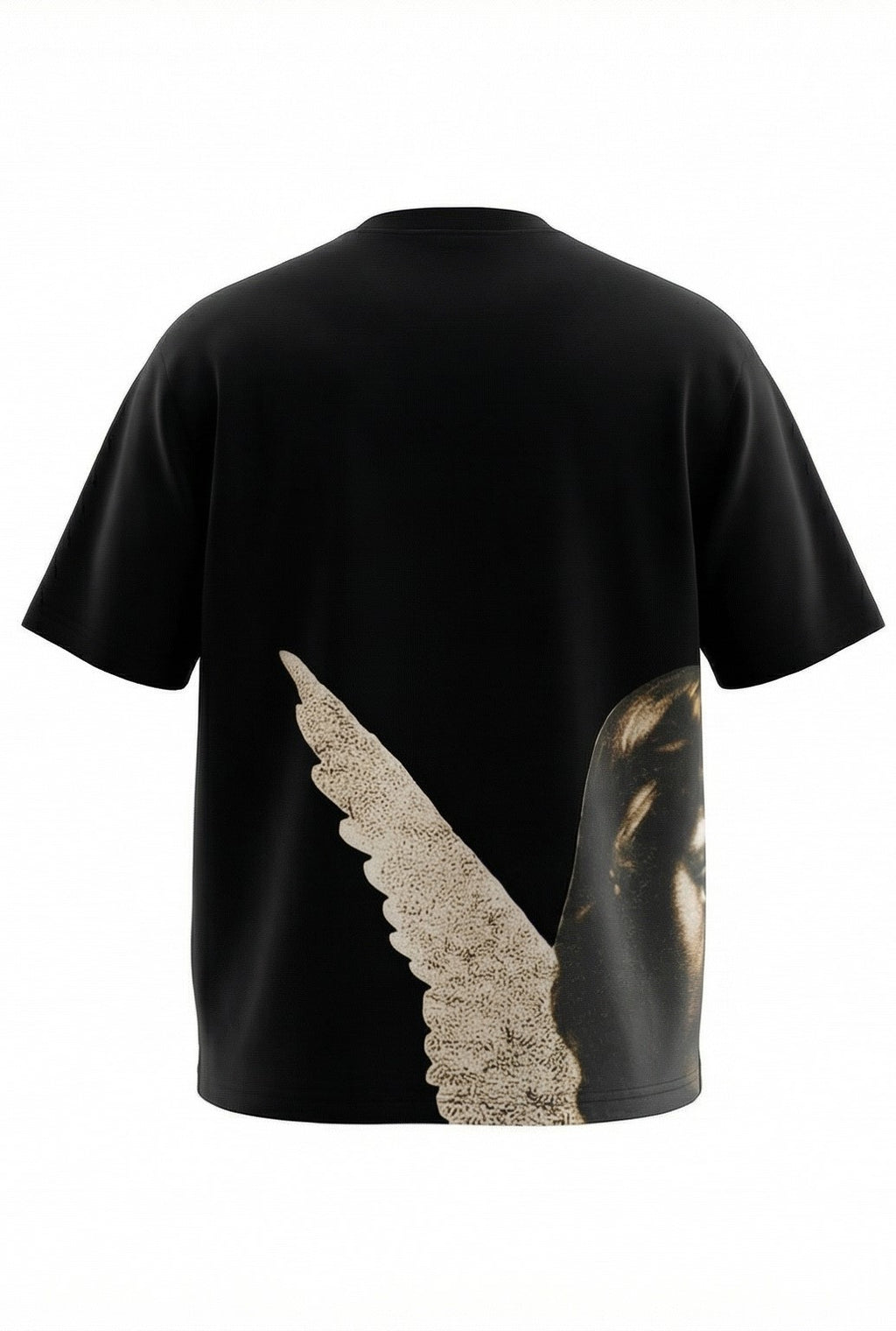 HALF ANGEL OVERSIZED AESTHETIC GRAPHIC T-SHIRT